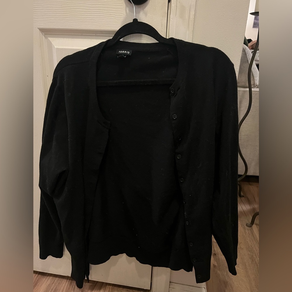 Torrid Black Knit Cardigan